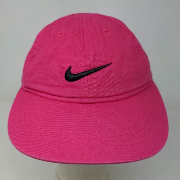 Nike Girl's Strapback Hat Pink Size Child Embroidered Swoosh Logo - Picture 2 of 8